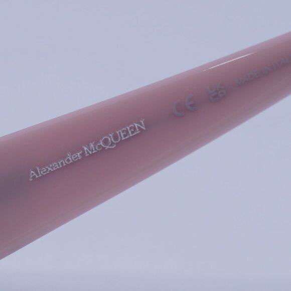 Alexander McQueen AM0377S 003 Sunglasses Pink Cat Eye Frame, Pink Lenses - Picture 7 of 11